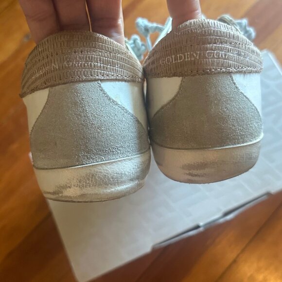 Golden Goose Superstar Low-Top Leather Sneakers w/ beige heel tab - Picture 2 of 6